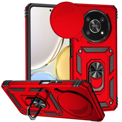 Case for Honor Magic4 Lite/Magic 4 Lite Cover,Case for Honor X30 5G / X9 / X40 GT 5G with Ring Stand Cases Cover Red