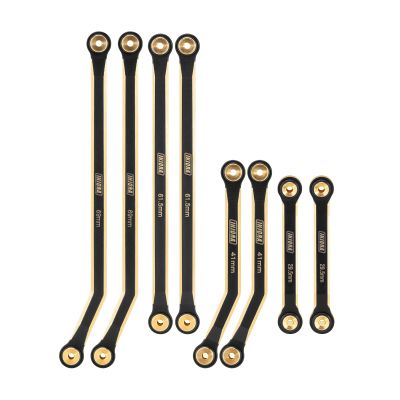 INJORA High Clearance Chassis Links Brass Black Coating Link Kit for SCX24 90081 1/24 RC Crawler Upgrade Part, 36g