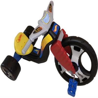 The Original Big Wheel Compatible with "HOT WHEELS" 16" Trike Limited Edition Ride-On - Black/Red/Gray/Yellow - Made In USA