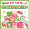 48PCS One In a Melon Watermelon Party Favors Slap Bracelets Watermelon First Summer Birthday Party Supplies Decorations for Baby Shower One In a melon Outfits 1st Birthday Fruit Theme Party Supplies view 2