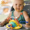 VoMii High Chair Toys with Suction Cup, Montessori Sensory Toys for 1 Year Old Fine Motor Skills,Food Grade Silicone Pull String Activity Gift for Baby Infant Toddlers view 2