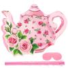 Aoriher 4 Pieces Tea Party Piatas Tea Flower Themed Decorations Teapot Small Piata Bundle with Blindfold and Stick Teacup Party Supplies Favors for Birthday(Pink,Teapot) view 1