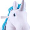 WondeRides Ride on Unicorn Horse Bule Pony Cycle Toy Size 4 for 4-9 Years, 36 Inch Height Riding Pony Unicorn with Wheels Mechanical Walking Rocking Plush Animal as Birthday Gifts for Children M431-1 view 4
