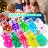 Clear Slime Kit 10 Pack Crystal Clear Slime Set Non Sticky Premade Jelly Cubes Pack Party Favors Stress Anxiety Relief Toy for Boys Girls Holiday Toys for Kids view 2
