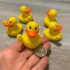 3pcs Rubber Ducks Mini Ducks for Kids Baby Shower Decorations Birthday Party Favors Gift Classroom Bathroom Car Dashboard Decorations (Middle Finger Duck) view 3
