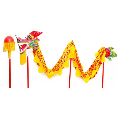 EYPKPL Silk Dragon Dance 3 M,5 M,8 M,10 M Dragon Dance Props Party Halloween Parade 3D Dragon Poi Folk Stage Chinese Dragon Dance