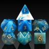 Aagte Dice Set D&D DNDND A Full Set of Stone DND Dice with Gorgeous Gift Case for Dungeons and Dragons Tabletop Game (Blue Agate)