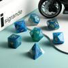 Aagte Dice Set D&D DNDND A Full Set of Stone DND Dice with Gorgeous Gift Case for Dungeons and Dragons Tabletop Game (Blue Agate) view 3