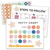 Rainbow Potty Trainning Sticker Chart for Toddlers Boys Girls, 20 Potty Training Chart with 432 Stickers & 1 Routine Card - B02 view 1