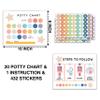 Rainbow Potty Trainning Sticker Chart for Toddlers Boys Girls, 20 Potty Training Chart with 432 Stickers & 1 Routine Card - B02 view 2