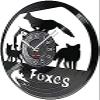 Wall Clock for Living Room Kitchen Home Office 12 Inch Vinyl Record Clock Forest Nursery Kids Room Forest Animals Wall Art Modern Design Home Wall Clock Modern Clock view 2
