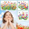 238Pcs Flower Garden Building Toys for Girls 3 4 5 6 7 Year Old, Upgrade DIY Building Stacking Toys, STEM Preschool Educational Toddler Toys Brain Development Kindergarten Kids Toy view 3
