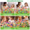 238Pcs Flower Garden Building Toys for Girls 3 4 5 6 7 Year Old, Upgrade DIY Building Stacking Toys, STEM Preschool Educational Toddler Toys Brain Development Kindergarten Kids Toy view 4