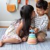 Play Platoon Wooden Rainbow Stacking Toy Ring Stacker, Educational Interactive Learning Toys, Create Stacks of Circles for Kids, Babies, Toddlers and Children view 2