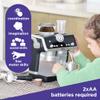 Casdon De'Longhi Toys Barista Coffee Machine. Toy Kitchen Playset for Kids with Moving Parts, Realistic Sounds and Magic Coffee Reveal. For Children Aged 3+, Silver, Black view 4