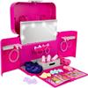 Casdon Ultimate Styling Case. Foldable Hair Styling & Accessory Case with Light-Up Mirror, Style Book, & Hair Accessories. Playset for Children Aged 3+ view 1