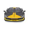 Bburago 1/18 Ferrari 296 GTB Grey and Yellow  Faithful and Realistic Miniature Car for Children  from 3 Years Old, Fine Reproduction in Plastic  16017GR view 2