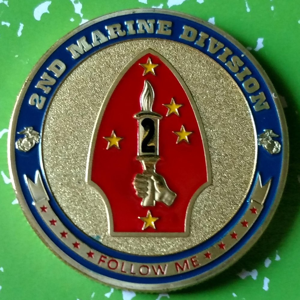 Marine Corps 2nd Division Military Challenge Honor Coin