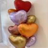 10Pcs Orange Foil Heart Shaped Balloons 18 Inch for Baby Shower, Wedding, Valentine Decorations - Love Party Decorations view 3
