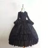 Akklian Cosplay Costumes Lolita Dress Teen Girls Court Party Rococo Kawaii Dress Ren Faire Sweet Cute Anime Princess Dresses Black view 3