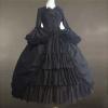 Akklian Cosplay Costumes Lolita Dress Teen Girls Court Party Rococo Kawaii Dress Ren Faire Sweet Cute Anime Princess Dresses Black view 4