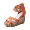 ZBYY Wedge Sandals for Women Casual Summer Pearls High Heels Espadrilles Platform Sandals Open Toe Bohemian Shoes view 4