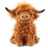 Toaje Highland Cow Stuffed Animal Realistic Scottish Cow Plush Toy Soft Farm Animal Cattle Plushie Doll Present for Adults Kids Boys Girls (Brown Cow, 10.8 Inch) view 1