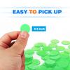 GSE Games & Sports Expert Green Bingo Chips, 2,000 Pieces 3/4-Inch High-Contrast Transparent Counting Chips for Bingo Games, Parties view 2