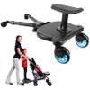 2026 New-Universal Stroller Board with Detachable Seat, 2in1 Sit and Stand Stroller Connectors for Most Strollers, Holds Children Up to 55 LBs Stroller Standing Board(Blue) view 1