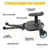 2026 New-Universal Stroller Board with Detachable Seat, 2in1 Sit and Stand Stroller Connectors for Most Strollers, Holds Children Up to 55 LBs Stroller Standing Board(Blue) view 2