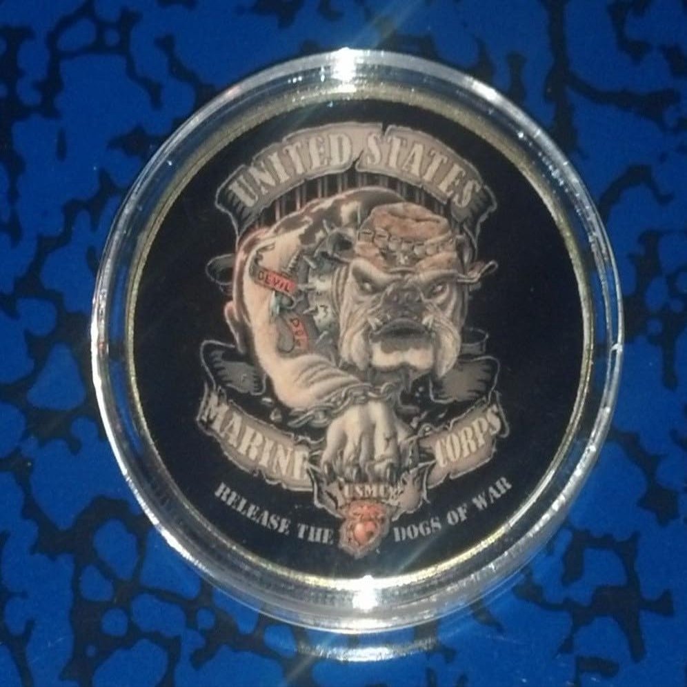 Marine Corps Devil Dogs Release The Dogs Of War Military Challenge Honor Coin