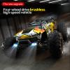 JIKEFUN 1:16 Brushless Fast RC Cars for Adults Max 43MPH,4WD High Speed All Terrain RC Monster Trucks,Two Batteries Last 40+ Mins,Hobby Offroad Remote Control Car Gift for Toys for Boys view 2