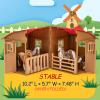 8 in 1 Horse Toy Set for Girl Age 6-12, 8 Pcs Realistic 5 inch Plastic Horsse Figure with Stable, Horrse Toy Figurine Farm Animal Gift for Boy Toddler Kid Horse Birthday Party Decoration Supplies view 3