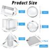 Akamino 5 Pack K9 Optical Crystal Photography Prism Set,50mm Lens Ball/50 mm Cube/50mm Triangular Prism/50mm Prism Pyramid/ 50mm Crystal Ball for Teaching, Playing, Photography (with 2Pcs Wipe Cloth) view 2
