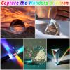 Akamino 5 Pack K9 Optical Crystal Photography Prism Set,50mm Lens Ball/50 mm Cube/50mm Triangular Prism/50mm Prism Pyramid/ 50mm Crystal Ball for Teaching, Playing, Photography (with 2Pcs Wipe Cloth) view 4