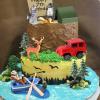 16 Pcs Camping Cake Toppers Camp Cake Decorations Fireside Camp Forest Cake Decors for Kids Camping Forest Theme Party and Camping Fans' Birthday Supplies view 4