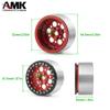 4Pcs Aluminum Alloy Wheel Weights 12mm Hex Hub 2.2 Beadlock Wheels Rims for 1/10 RC Crawler Axial Wraith 90018 SCX10 TRX6 TRX4 Upgrades (Red) view 2