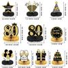10PCS Black Gold 80th birthday decorations for Men and Women80 birthday Decorations Honeycomb table centerpiecesHappy 80th Birthday Centerpieces Tables Toppers80th Birthday Table Sign Decor view 2