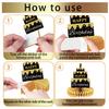 10PCS Black Gold 80th birthday decorations for Men and Women80 birthday Decorations Honeycomb table centerpiecesHappy 80th Birthday Centerpieces Tables Toppers80th Birthday Table Sign Decor view 3