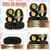 10PCS Black Gold 80th birthday decorations for Men and Women80 birthday Decorations Honeycomb table centerpiecesHappy 80th Birthday Centerpieces Tables Toppers80th Birthday Table Sign Decor view 4