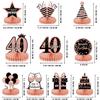 10Pcs Rose Gold Pink 40th Birthday Decorations Honeycomb Centerpieces for women ,Happy 40th Birthday Centerpieces Tables Toppers Party Decorations Supplies,40th Birthday Table Sign Decor view 2