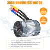 Hobby Fans Waterproof 3650 4300KV 3.175mm Shaft Brushless Motor for 1/10 RC Racing Car Off-Road Truck, Titanium view 4