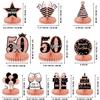 10Pcs Rose Gold 50th birthday decorations Honeycomb Centerpieces for women Happy 50th Birthday Centerpieces Tables Toppers Party Supplies,50th Birthday Table Sign Decor view 2