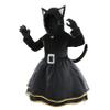 yolsun Cat Costume for Girls with Gloves and Belt Black Fux Cat Halloween Outfit Dress Up view 1