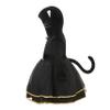 yolsun Cat Costume for Girls with Gloves and Belt Black Fux Cat Halloween Outfit Dress Up view 2