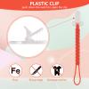 4-Pack Silicone Pacifier Clips with a Woven Rope Shape for Baby Boys and Girls - Flexible and Rust-Free Holders for Teething Relief and Baby Essentials, Safe for Newborns (Pink) view 2