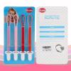 4-Pack Silicone Pacifier Clips with a Woven Rope Shape for Baby Boys and Girls - Flexible and Rust-Free Holders for Teething Relief and Baby Essentials, Safe for Newborns (Pink) view 4