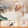 Foldable Ball Pit for Toddlers, Large Pop Up Ball Pits Kids Play Tent Crawl Playpen Ball Pool Playhouse Playpen with Storage Bag, for Boys Girls Dogs Cats Ferrets Indoor Outdoor, Beige view 4