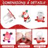 KIMOBER 50PCS Christmas Light Up Rings,Assorted Santa Snowman Flash LED Rings Toys Glow in the Dark Ring Toys for Xmas Kids Party Favors view 2
