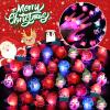 KIMOBER 50PCS Christmas Light Up Rings,Assorted Santa Snowman Flash LED Rings Toys Glow in the Dark Ring Toys for Xmas Kids Party Favors view 3